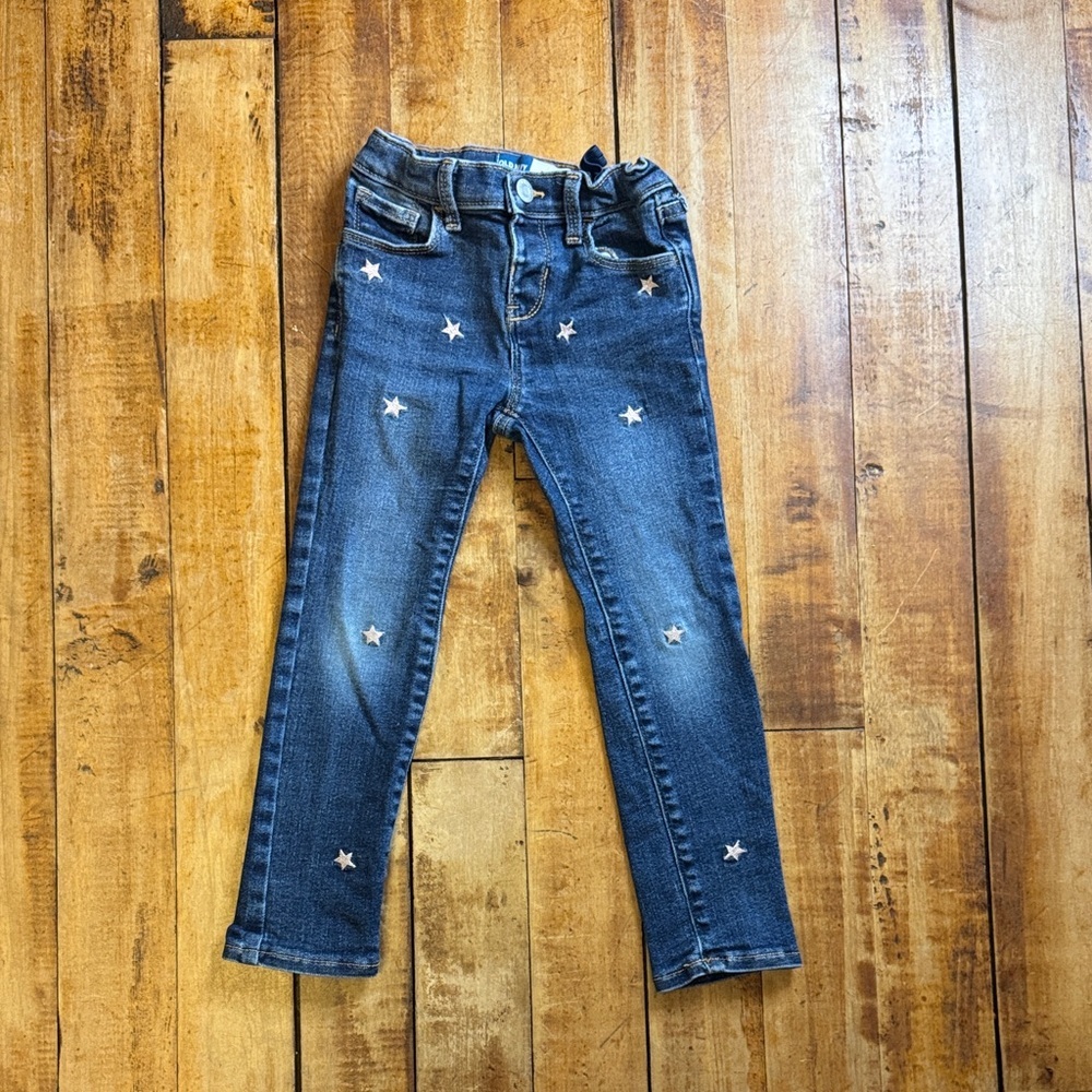 Old Navy Rockstar Jeggings 4T embroidered Star details cotton adjustable waist